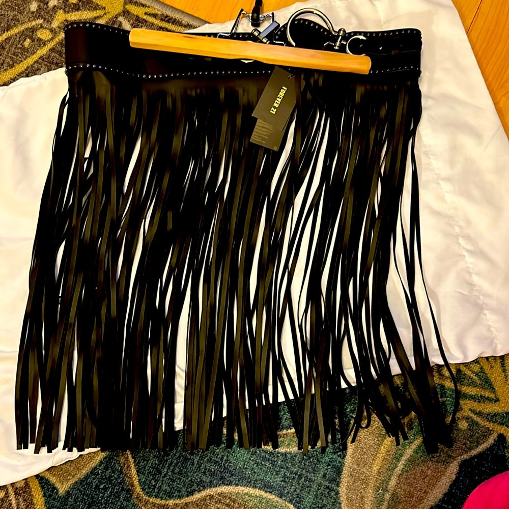 Forever 21 Belt skirt Faux Leather